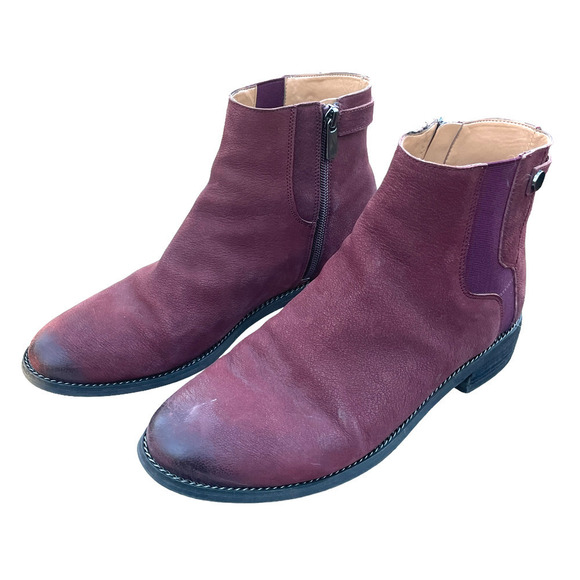 Franco Sarto Brandy/DkBurgundy Chelsea Boot - Women's  8 1/2 Wide - Picture 8 of 13